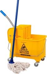 Ergonomic 5.5 Gallon Mop Bucket with Wheels—Ultimate Compact Cleaning Solution