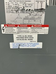 Square D 30kVA 480V Transformer 3PH 60HZ 208Y/120V 30T3H 🟦