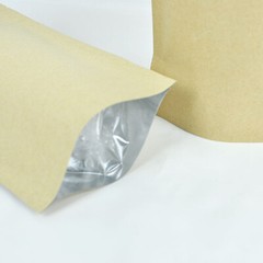 100 Kraft Paper Mylar Stand Up Pouch with Hang Hole Resealable Zipper Food Bags
