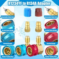 28 Pcs R1234yf to R134a Adapter with Valve R134a Quick Coupler Adapter Can Ta…