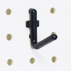 100 Black L Peg Hooks – Lock to Pegboard – Tool Storage – Garage Wall organizer