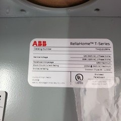 ABB 125 Amp 12 Space 24 Circuit Outdoor Main Breaker Panel Kit TMQ1212RPA