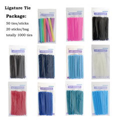 1000pcs Dental Orthodontic Ligature Ties Brace Elastic Rubber Bands For Brackets