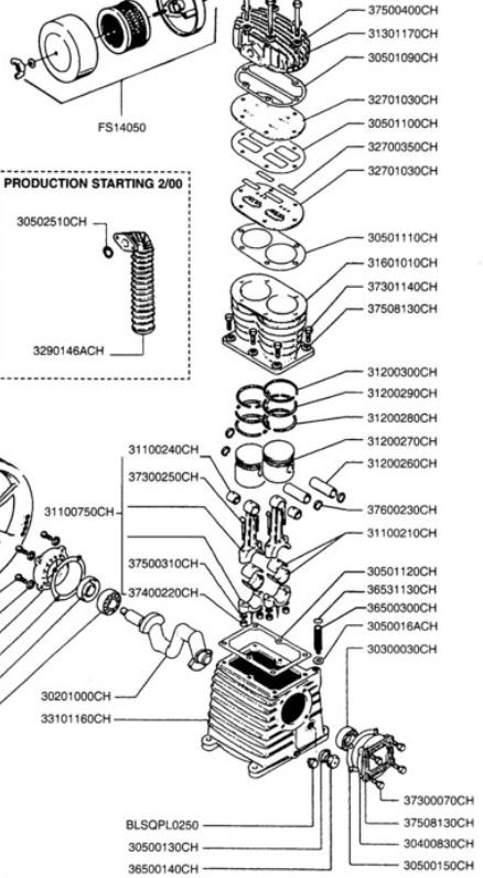 ROLAIR # 31200270CH PISTON FOR K17 PUMP MODELS