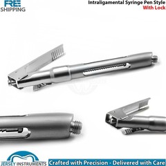 Dental Intraligamental New Pen Style Syringe Curved With Lock Anesthesia Tool CE