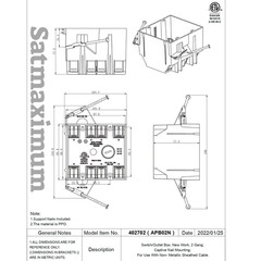 10-Pack 2-Gang New Work Electrical Outlet/Switch Box 32 Cu In ETL Double Gang