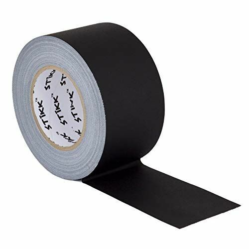 3″ x 60 Yard 72mm x 55 m 11 mil STIKK Black Gaffers Tape No Residue Cloth Matte