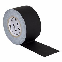 3″ x 60 Yard 72mm x 55 m 11 mil STIKK Black Gaffers Tape No Residue Cloth Matte