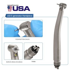 Dental High Speed LED E-generator Handpiece Standard Head 4 Spray 4H ASkeadnt sk