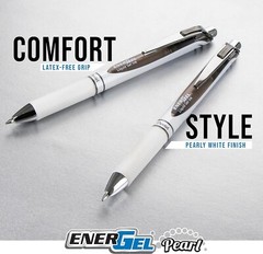 Pentel EnerGel Pearl Retractable Liquid Gel Pen, (0.7mm), Medium Line, Assorted