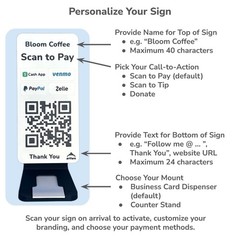QR Code Payment Sign with Business Card Dispenser – Artfare Slim