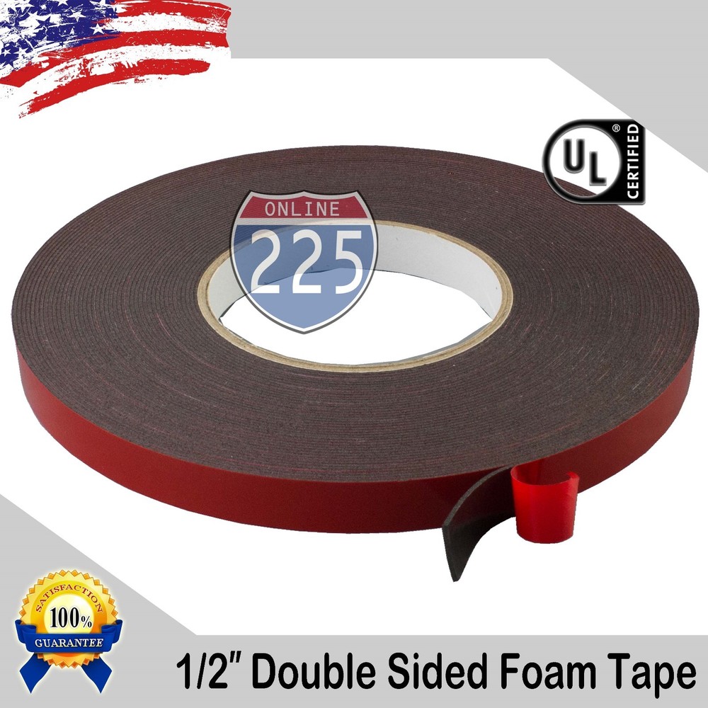 1/2″ Wide Double Sided acrylic Foam High Strength Adhesive Tape 60 Foot Roll USA