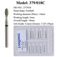Dental Diamond Burs Egg 379-018 023 FG Burs Super Coarse Extra Fine High Speed