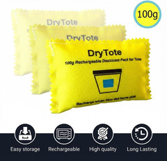 Rechargeable Desiccant Packs (5 Pack), Color Indicating Silica Gel Moisture Abso