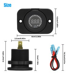 DC 12V Waterproof CAR Battery Meter Voltmeter LED Digital Display Voltage Gauge