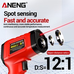 Infrared Thermometer LCD Digital Non-contact IR Temperature Gun Temp Meter
