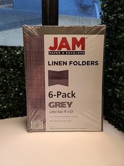 JAM Paper & Envelope – Portfolio Folder Grey 6/Pack 9-1/4″ X 11-1/2″