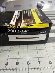 5 LB Pounds DO IT BEST 20D 3-3/4” Coated Sinker Smooth Shank Diamond Point Nails