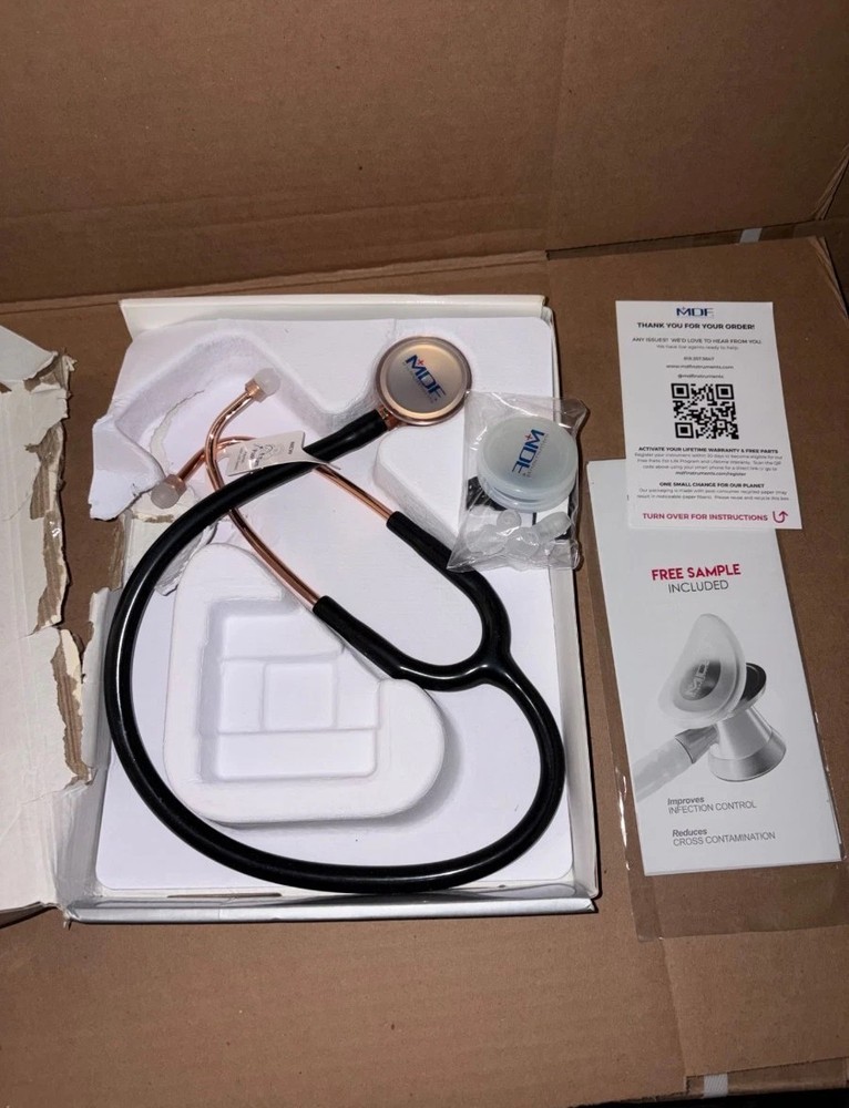 MDF Instruments MDF 797 Stainless Steel Procardial Stethoscope Cardiology Black