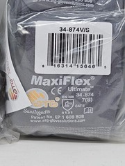 12 PR. 34-874 MaxiFlex Ultimate Nitrile Coated PROTECTIVE WORK GLOVES Size 7 S
