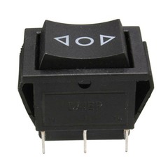 3-Position Momentary Rocker Switch 6-Pin Spring Return DPDT 16A 250V Car Hoist
