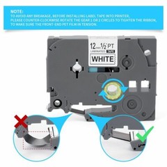 5 PK Brother P-Touch TZe-231 TZ-231 12mm Black on White Standard Laminated Tape