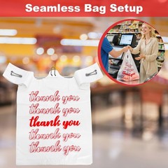 Lawei 500 Count Thank You Bags Reusable Grocery Bag 13 x 7 x 21 Inch Plastic…