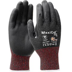 Atg 44-6745F/M Knit Gloves, Cut Level A6 , Dipped , Nitrile , Smooth , M 12 Pk