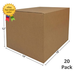 Moving Boxes Medium 18″L X 14″W X 12″H 20 Pack Corrugated Cardboard Box for Shi
