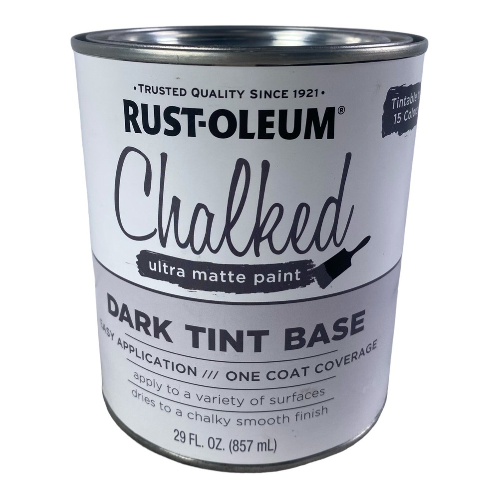 RUST-OLEUM Chalked Ulta Matte Dark Tint Base w/ One Coat Coverage 29 FL OZ NEW