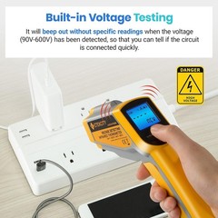 Infrared Dual Laser Temperature Gun -50℃~550℃, Yellow & Gray