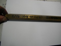 HEX BRASS ROD 11/16 X 12 1/2″+ LONG 360 1PC. 1″ X 12 1/2″+ LONG+ (DRIFT PUNCH