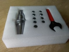 CAT40-ER16 Floating Tap/Tapping Holder w 9pcs inch tap collets #CAT40-ER16-T
