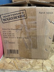 Maintenance Warehouse Motor For Rheem/Ruud Replacement Part MPN 140926