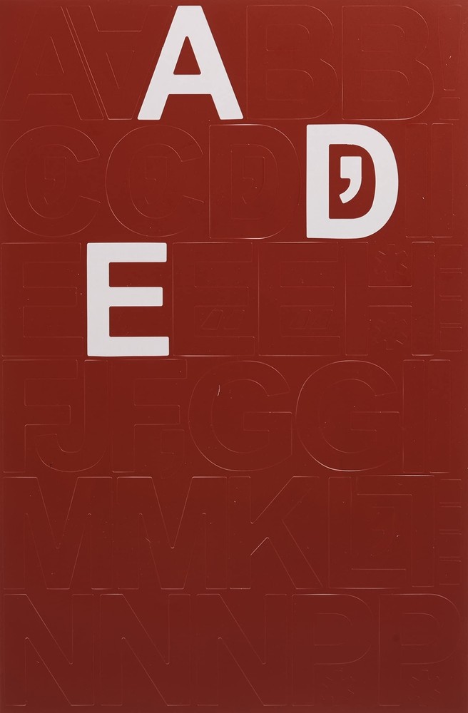 Sign 31213 Letras Y Numeros Adhesivos De Vinilo, Rojo, 2 Pulgadas