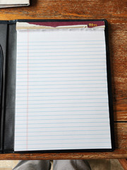 UNITED STATES POSTAL SERVICE USPS TWO TONED LEATHER PORTFOLIO BINDER FOLDER
