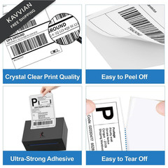 4×6 Thermal Labels 500/Stack, HUOJI Shipping 1 Stack | 500 Labels, White