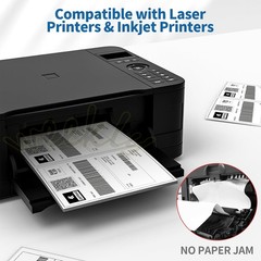 100 8.5×5.5 Shipping Labels Half Sheet Self Adhesive Straight / Round Corner US