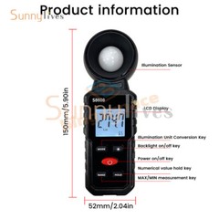 Digital illuminance Light Meter Lux meter Photometer 200000Lux Luxmeter Tool