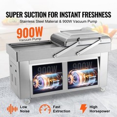 VEVOR Chamber Vacuum Sealer Commercial Vacuum Sealing Bag Packing Machine 1200W