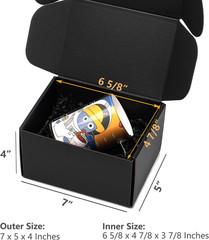 7X5X4 Inches Black Shipping Boxes 25 Pack – Corrugated Cardboard Mailing Box for