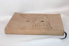 6 x 8 Journal Quill Natural Leather Suede Made in Italy Barnes Noble NEW