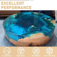 Puduo Epoxy Resin Kit 1.1Gallon，Newly Formulated Crystal 1.1 GALLON, Clear