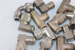 Lot of 12 Type N RF Coaxial Adapters Connectors 90? Elbow T Male Female Mixed