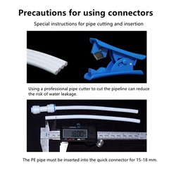 Water Line Splitter Y Type 3/8 inch Quick Connect Push to Connect Plastic 5 Pack