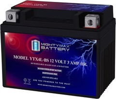 BS – 12 Volt 3 AH, 50 CCA, Rechargeable Maintenance Free SLA AGM Motorcycle B…