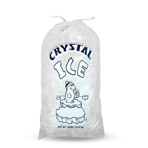 Ice bags 10 lb with Drawstring, 500 Count – Heavy Duty 11″ x 20″ Plastic Ice Bag