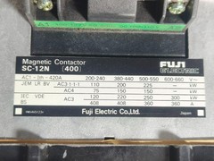 FUJI SC-12N [400] 3POLE 100-110VDC 100-127VAC 400A MAGNETIC CONTACTOR SC12N