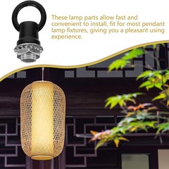 4 Set Black Light Fixture Hooks Ring Nuts Lifting Ring Nuts Eye Lamp M10 Thre…