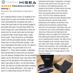 HISEA Men’s Boots Steel Toe Safety Work Boots Muck Mud Farm Gardening Rain Boots